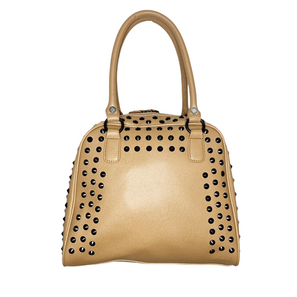 Steve Madden Tan Black Spike Leather Shoulder Bag